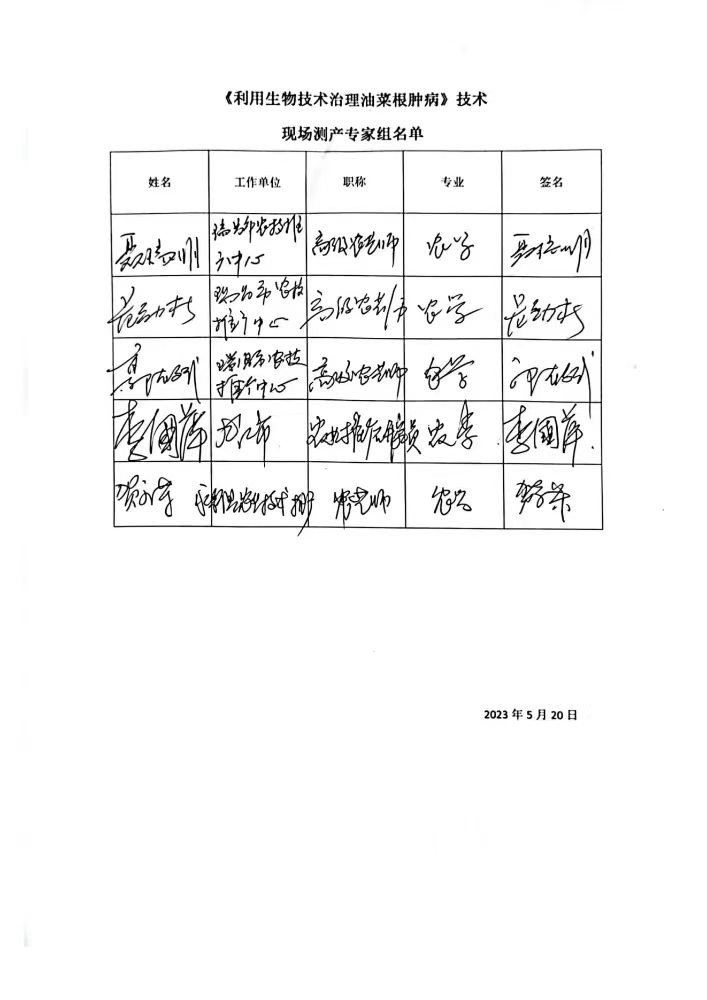 九江農(nóng)科院江滿霞2022-2023利用生物技術(shù)治理油菜根腫病測(cè)產(chǎn)測(cè)效報(bào)告。_01.jpg